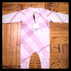 Burberry Baby Cashmere/Cotton Playsuit